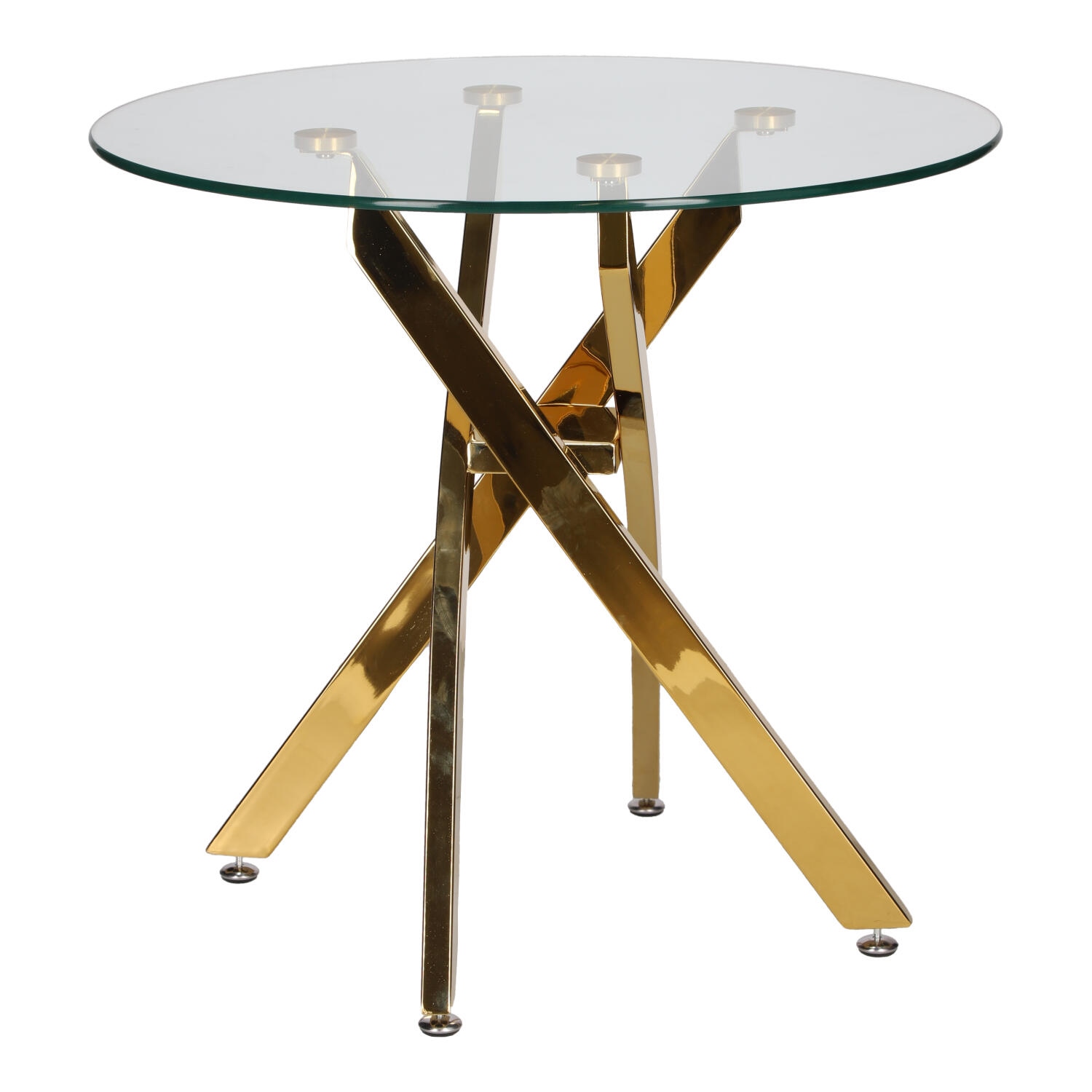 Stolik kawowy Amber 60cm transparentny/ złoty - obrazek 8