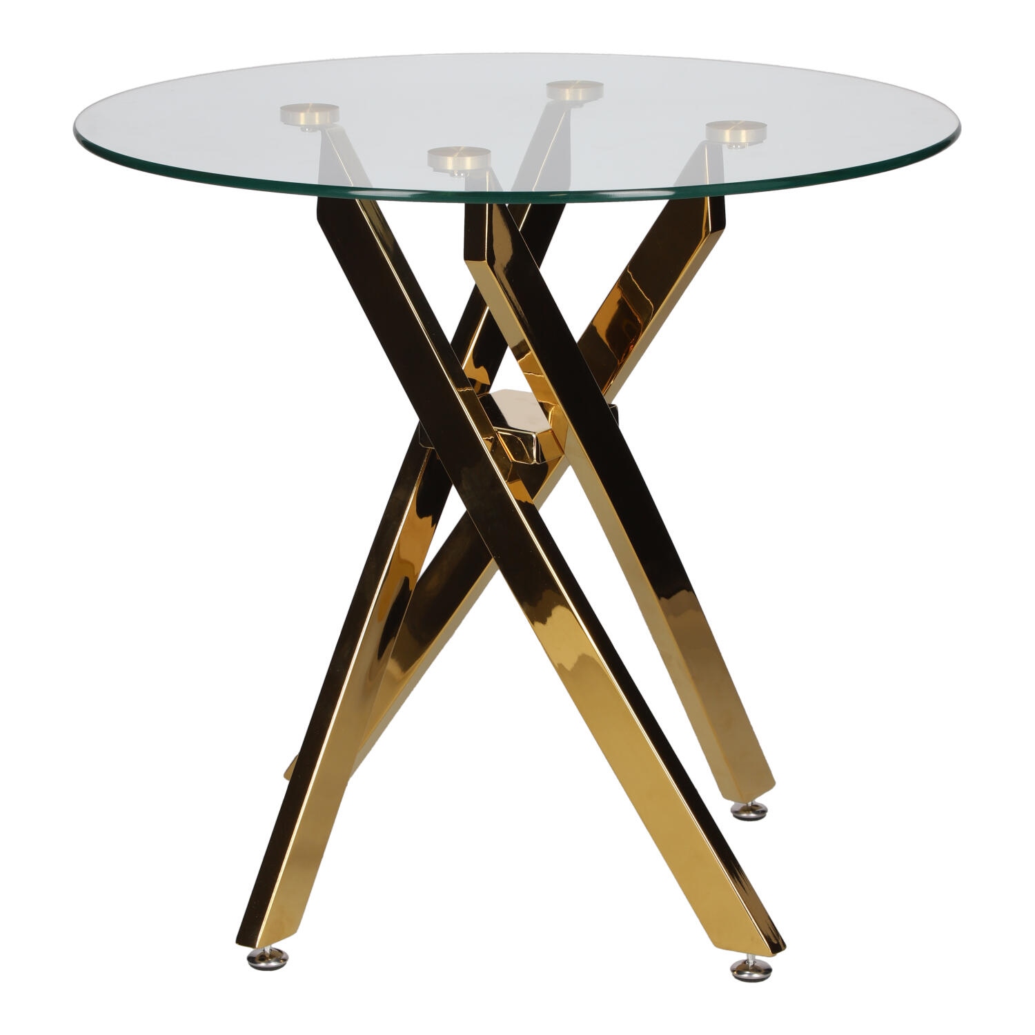 Stolik kawowy Amber 60cm transparentny/ złoty - obrazek 9