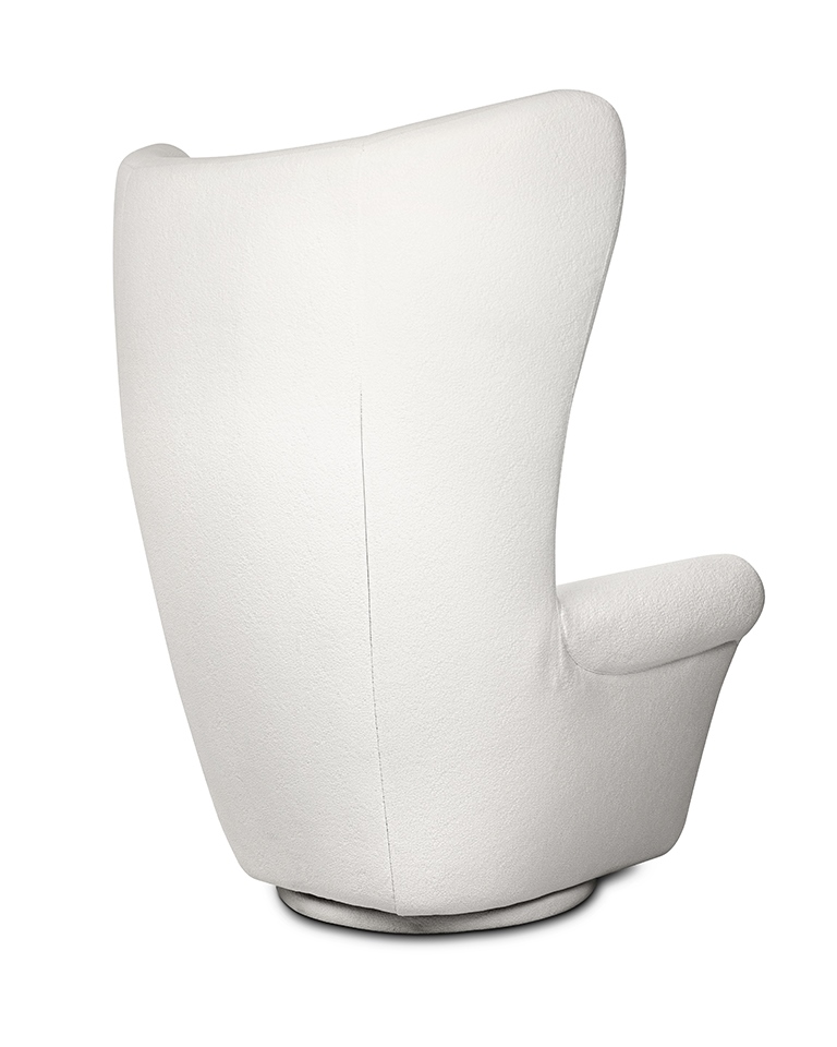 MaMaison fotel obrotowy GROSDOS biały / chenille - obrazek 4