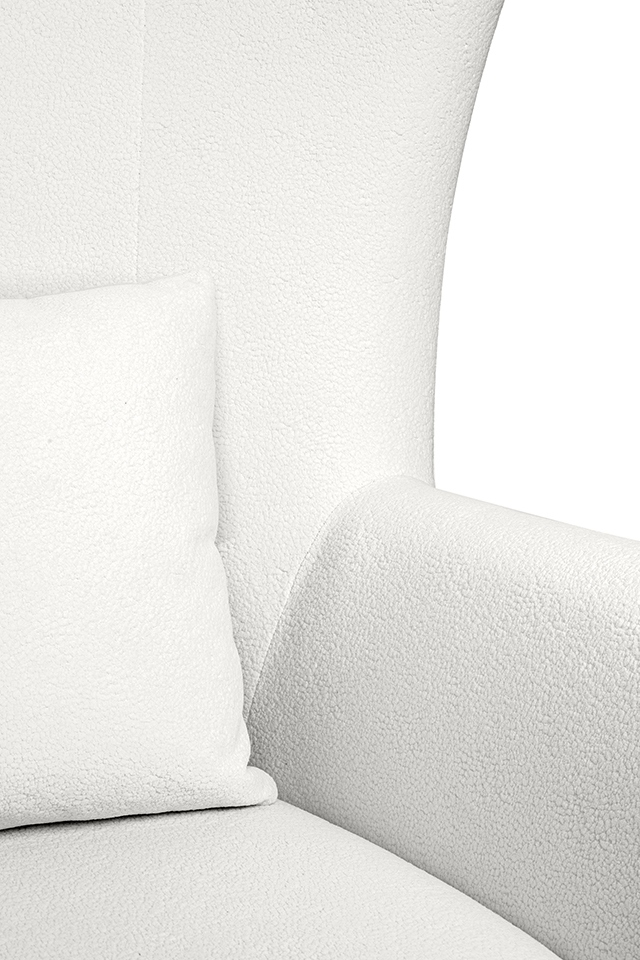 MaMaison fotel obrotowy GROSDOS biały / chenille - obrazek 5