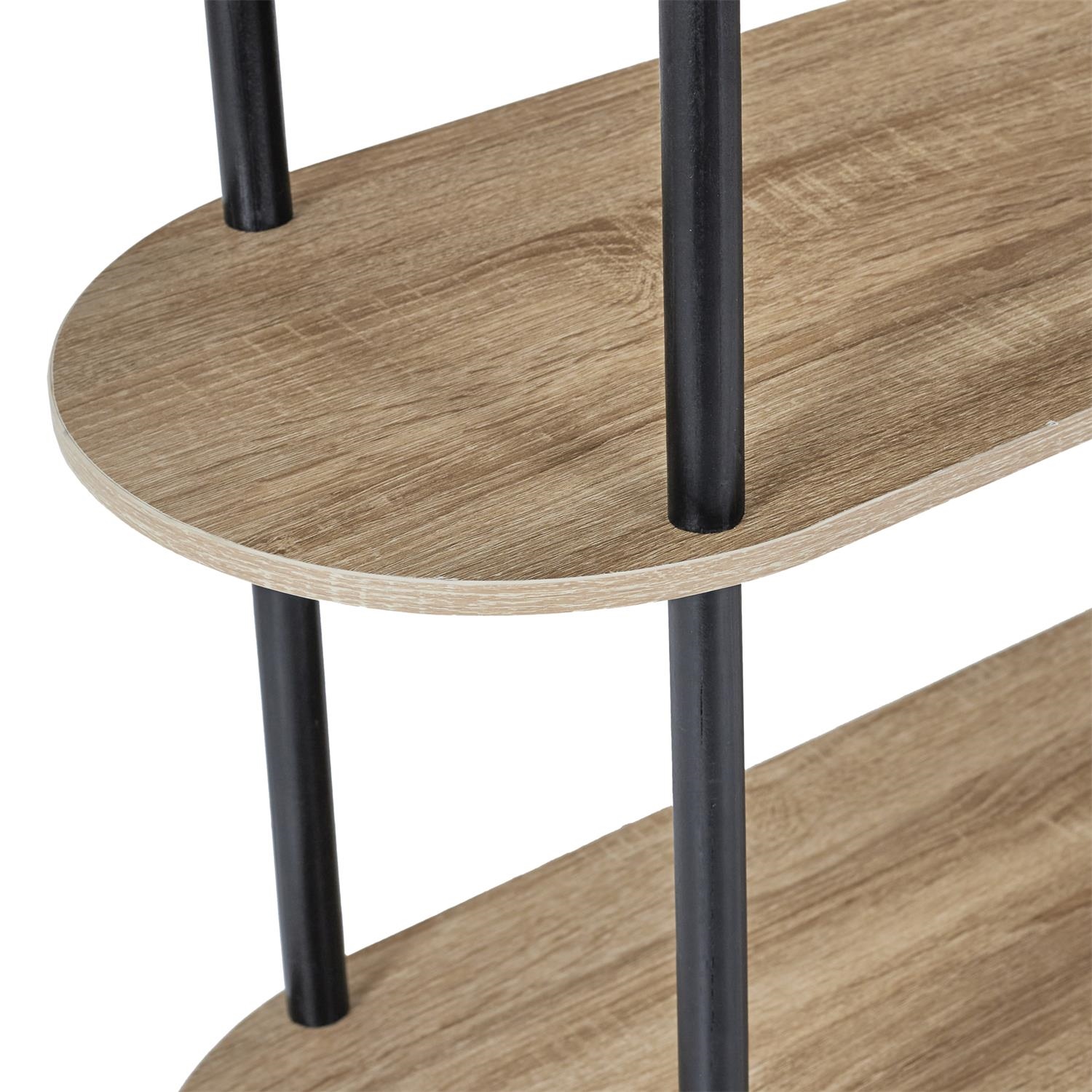 Regał Cobe 4 półki naturalny/czarny - obrazek 5