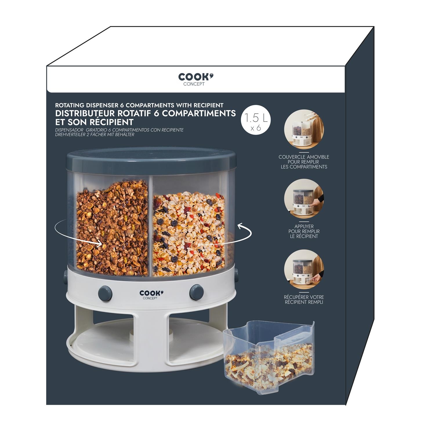 Dozownik obrotowy 6 komórek po 1,5L - obrazek 3