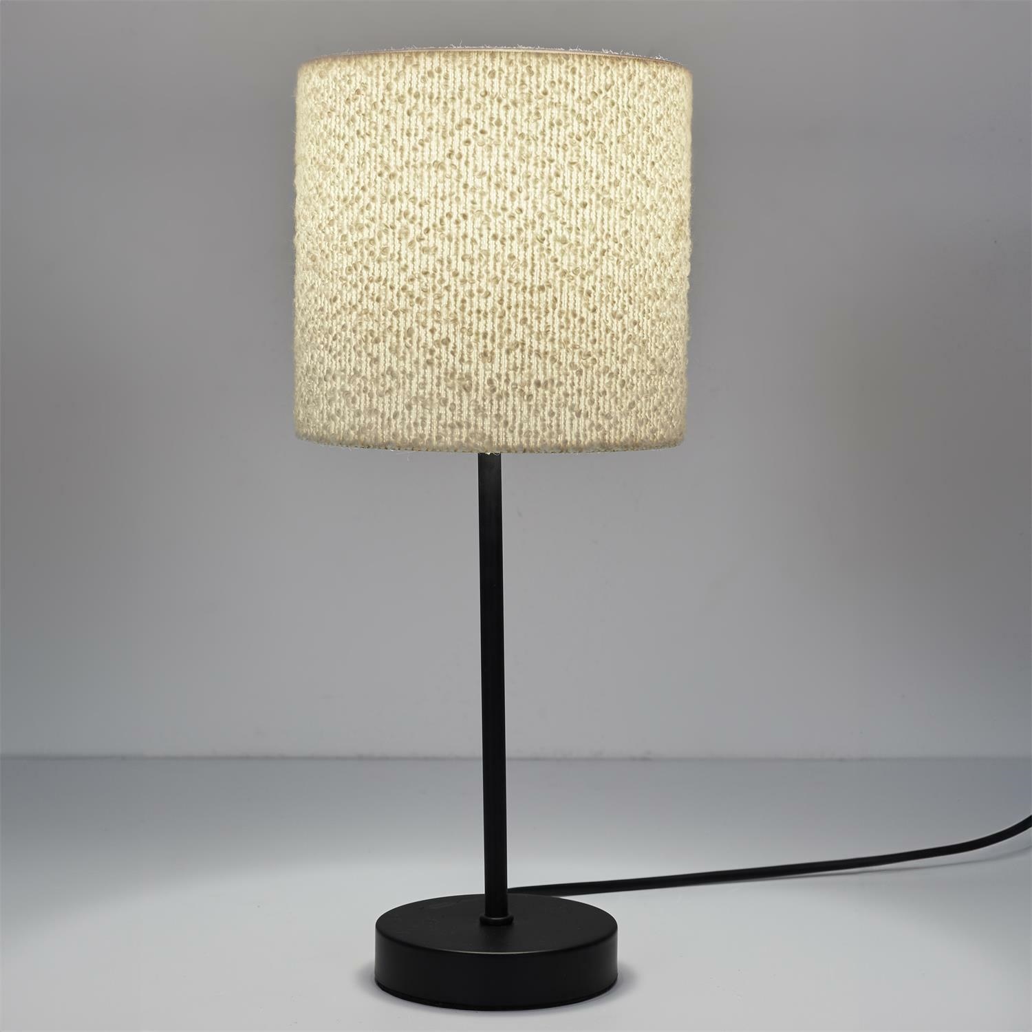 Lampa metalowa z kloszem boucle biała - obrazek 6