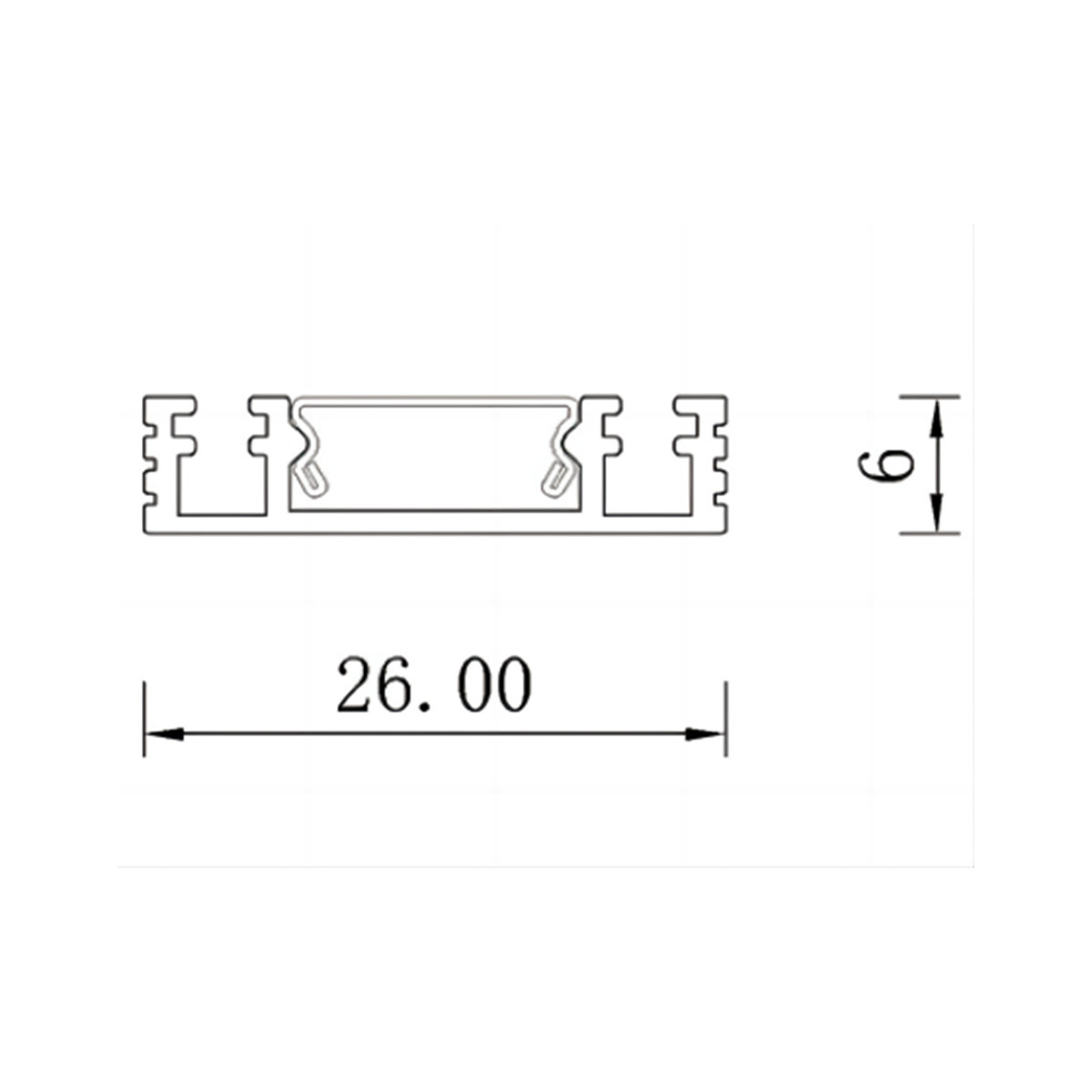 Szyna natynkowa 2 m Magnetic Slim czarna - obrazek 4