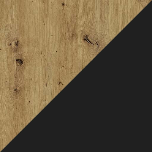 Szafka dolna D80 ELLEN 01 dąb artisan / czarny groszek - obrazek 6