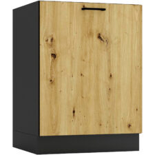 Szafka dolna pod zlew D60ZL ELLEN 03 grafit / dąb artisan