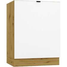 Szafka dolna pod zlew D60ZL ELLEN 03 dąb artisan / biała alaska