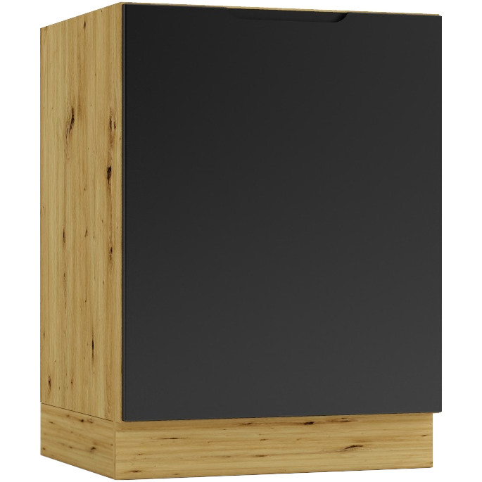 Szafka dolna D60 ELLEN 04 dąb artisan / czarny groszek