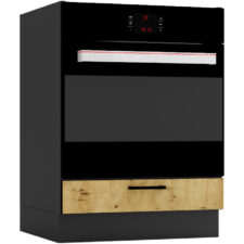 Szafka pod piekarnik DK60 ELLEN 07 grafit / dąb artisan