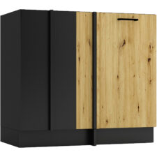 Szafka dolna narożna DNP ELLEN 12 grafit / dąb artisan