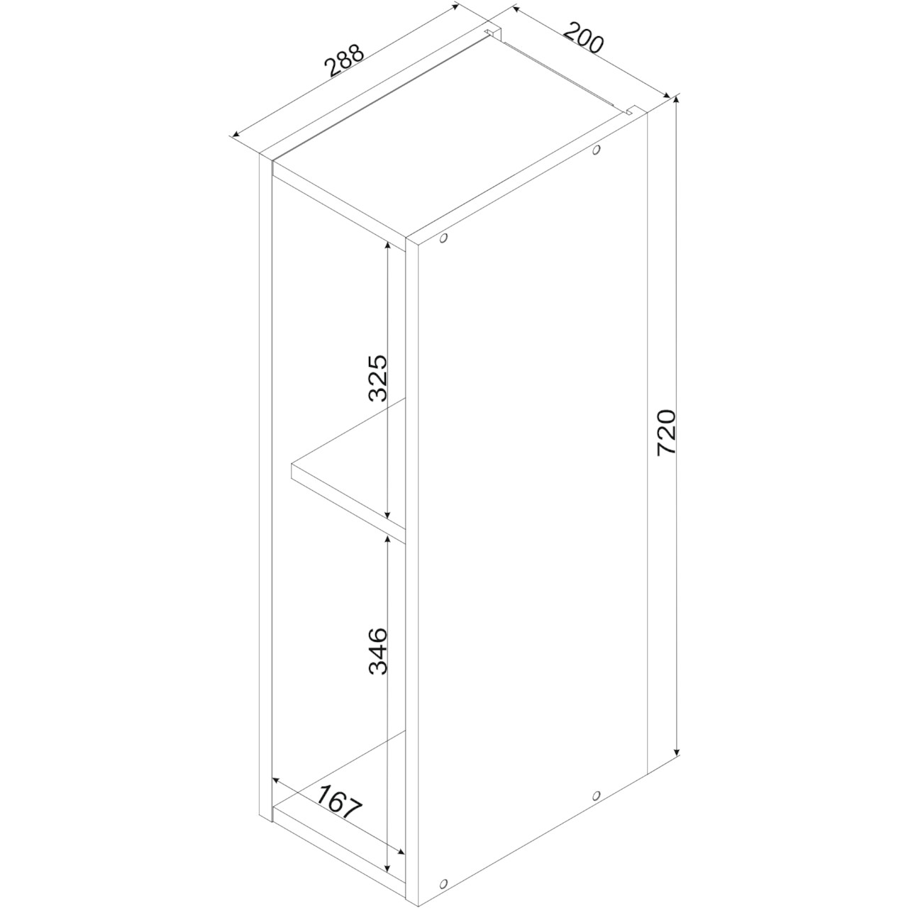 Szafka górna WO20 ELLEN 22 grafit - obrazek 3