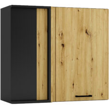 Szafka górna narożna WNP ELLEN 24 grafit / dąb artisan