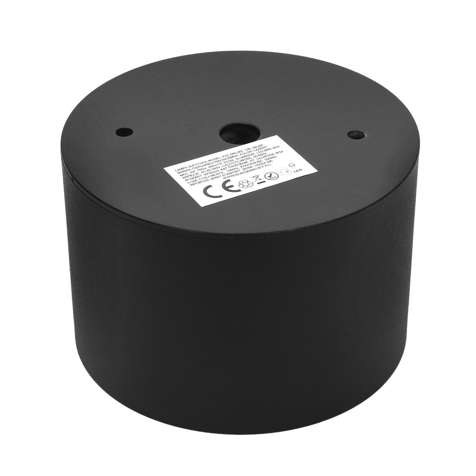Oprawa natynkowa LED PZE-922 10W 4000K IP44 czarny - obrazek 3