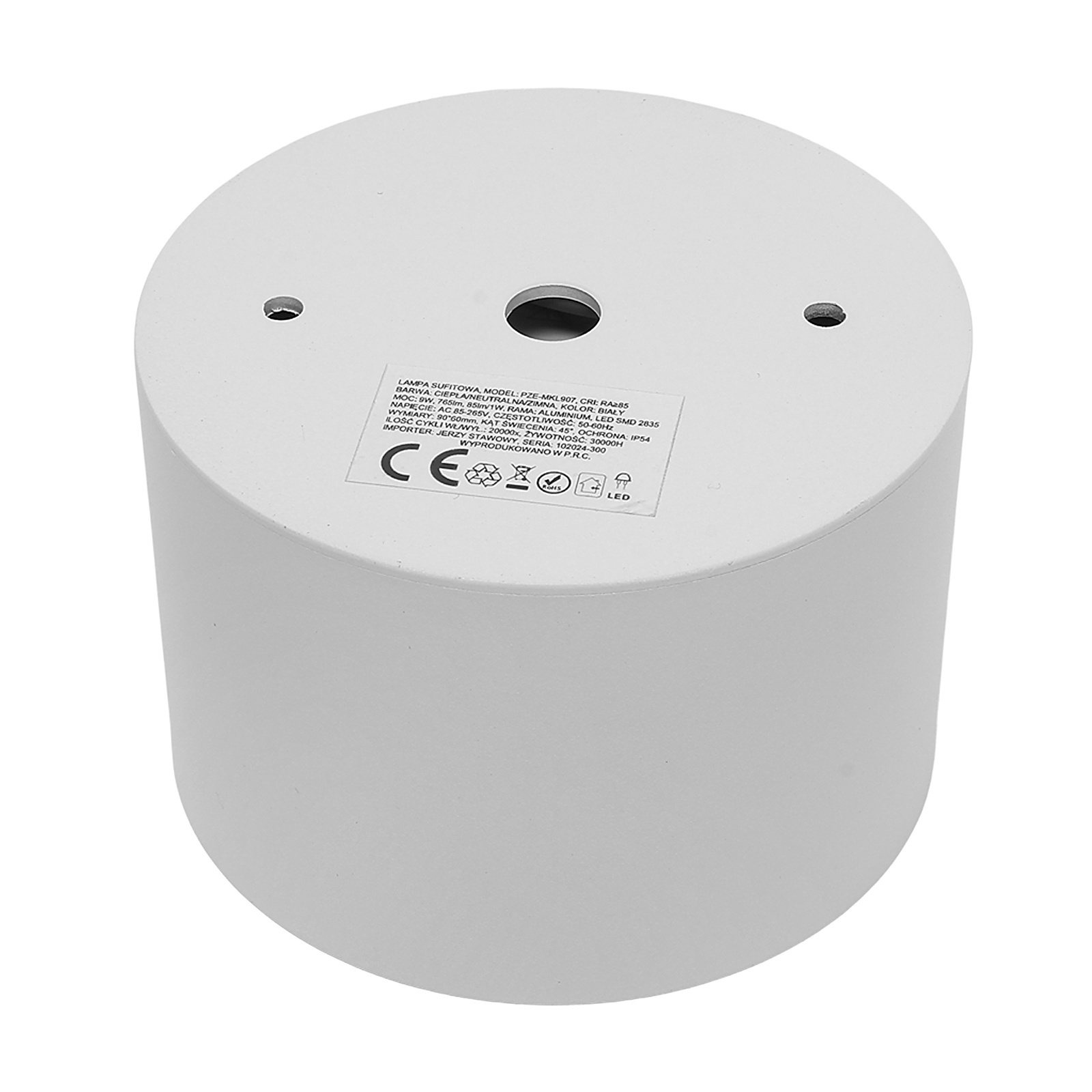 Oprawa natynkowa LED PZE-922 10W 3000K IP44 biały - obrazek 3