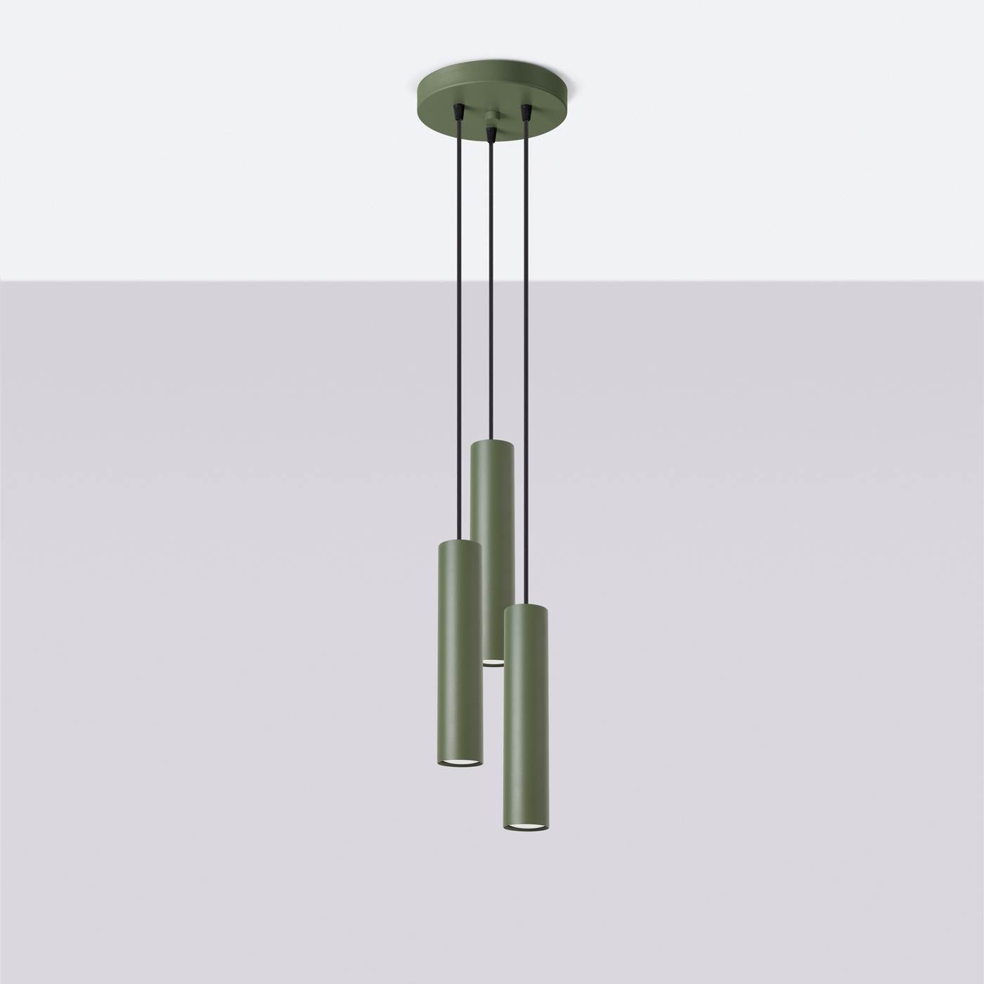 Lampa wisząca LAGOS 3P zielona oliwka - obrazek 3
