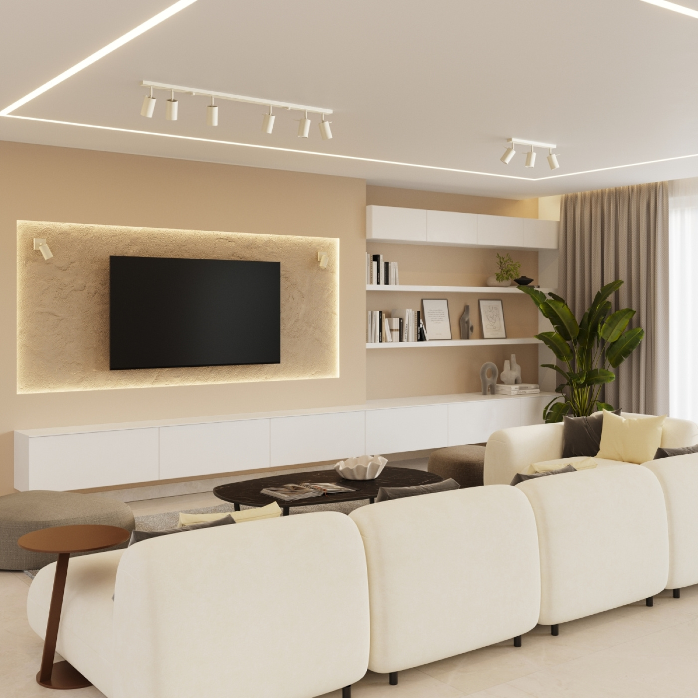 Plafon RING 6L beżowy - obrazek 13