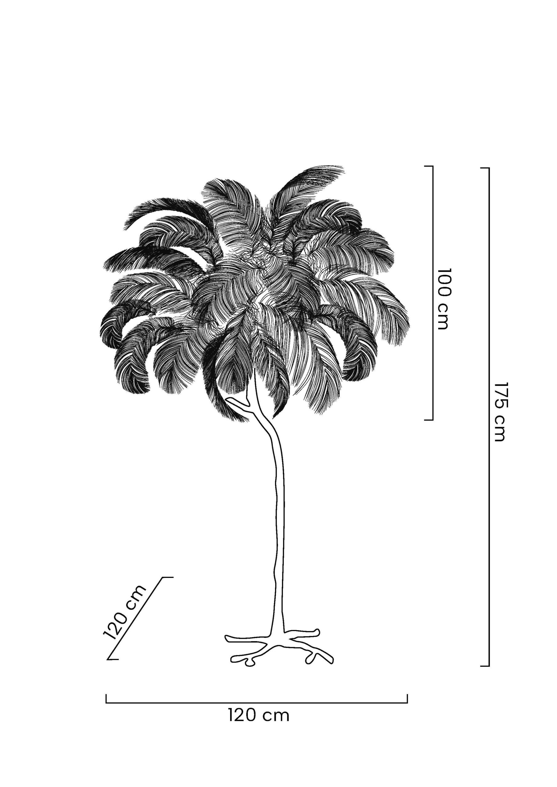 MOOSEE lampa podłogowa TIFFANY 175 biała mosiądz / naturalne pióra - obrazek 12