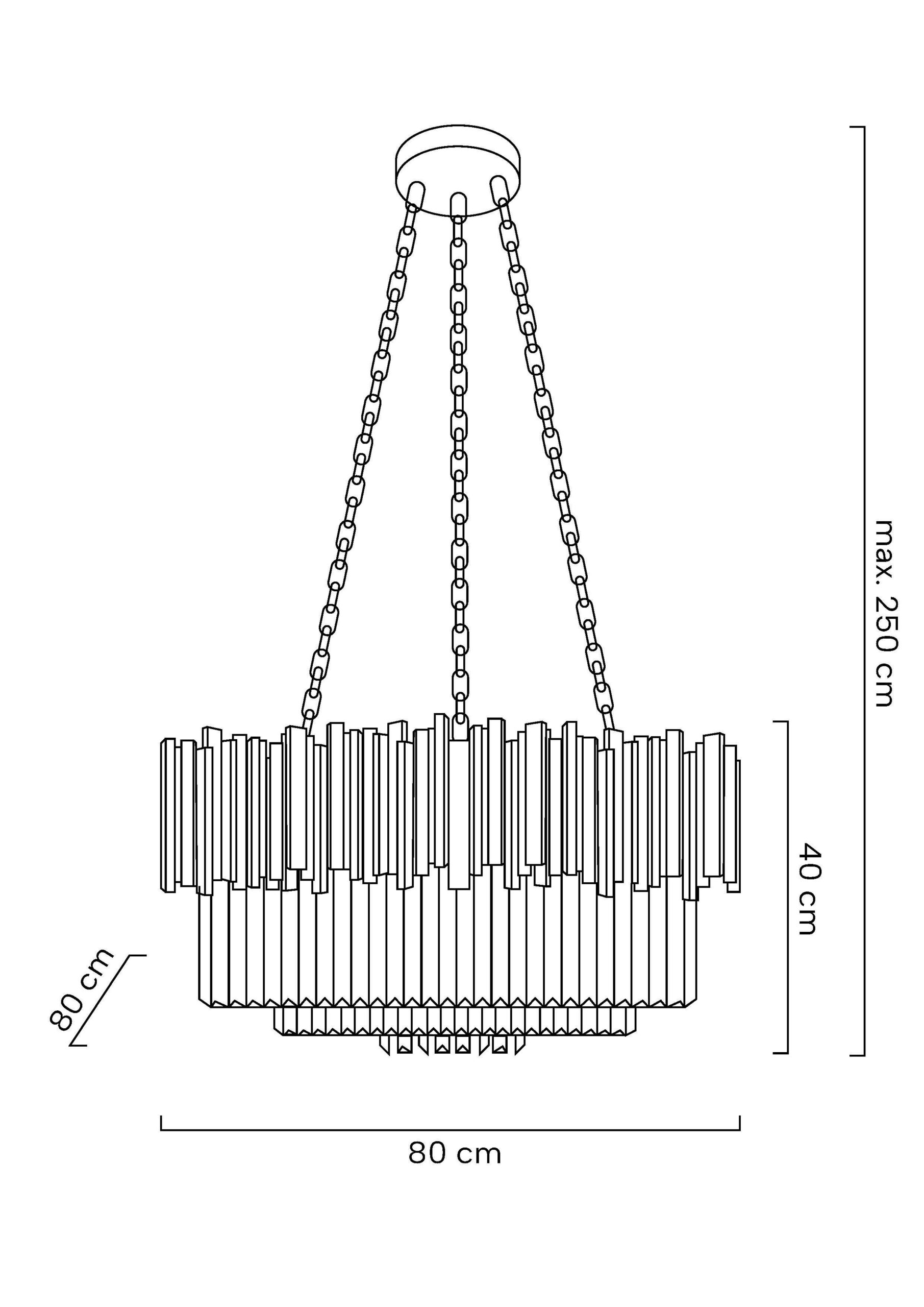 Lampa wisząca IMPERIAL SILVER 80 - stal, kryształ - obrazek 8
