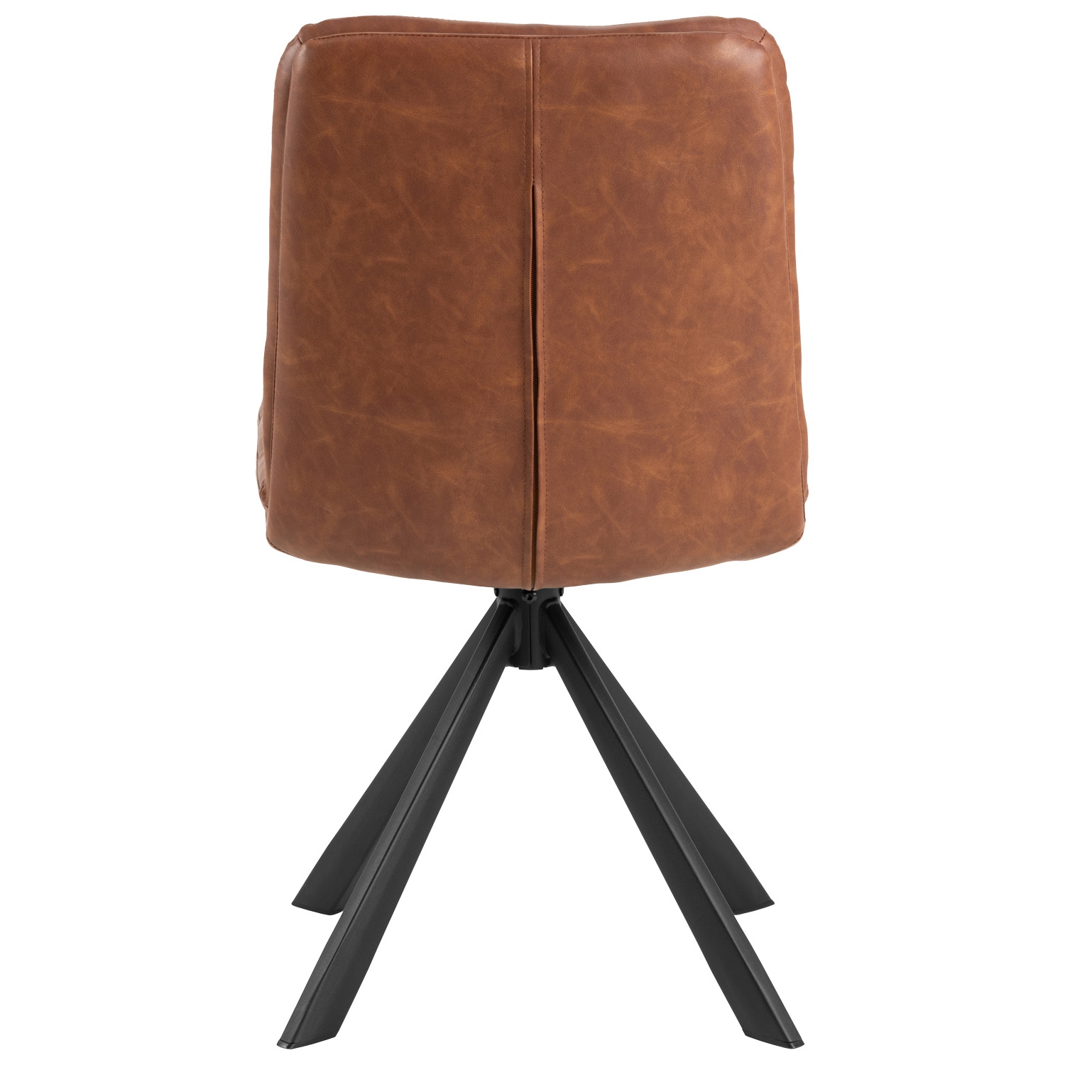 Krzesło Dean obrotowe retro brandy PU - obrazek 3