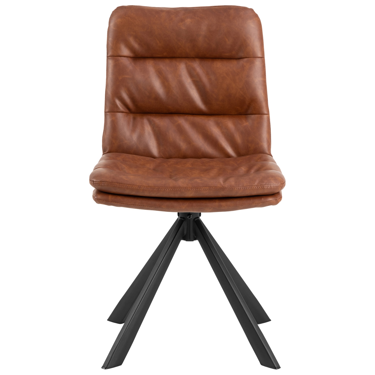 Krzesło Dean obrotowe retro brandy PU - obrazek 4