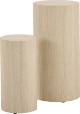 Zestaw 2 stolików wysokich Dice trawertyn