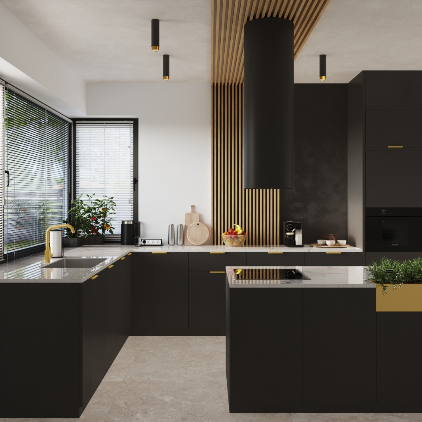 Plafon NERO 22,5 czarny/złoty - obrazek 9