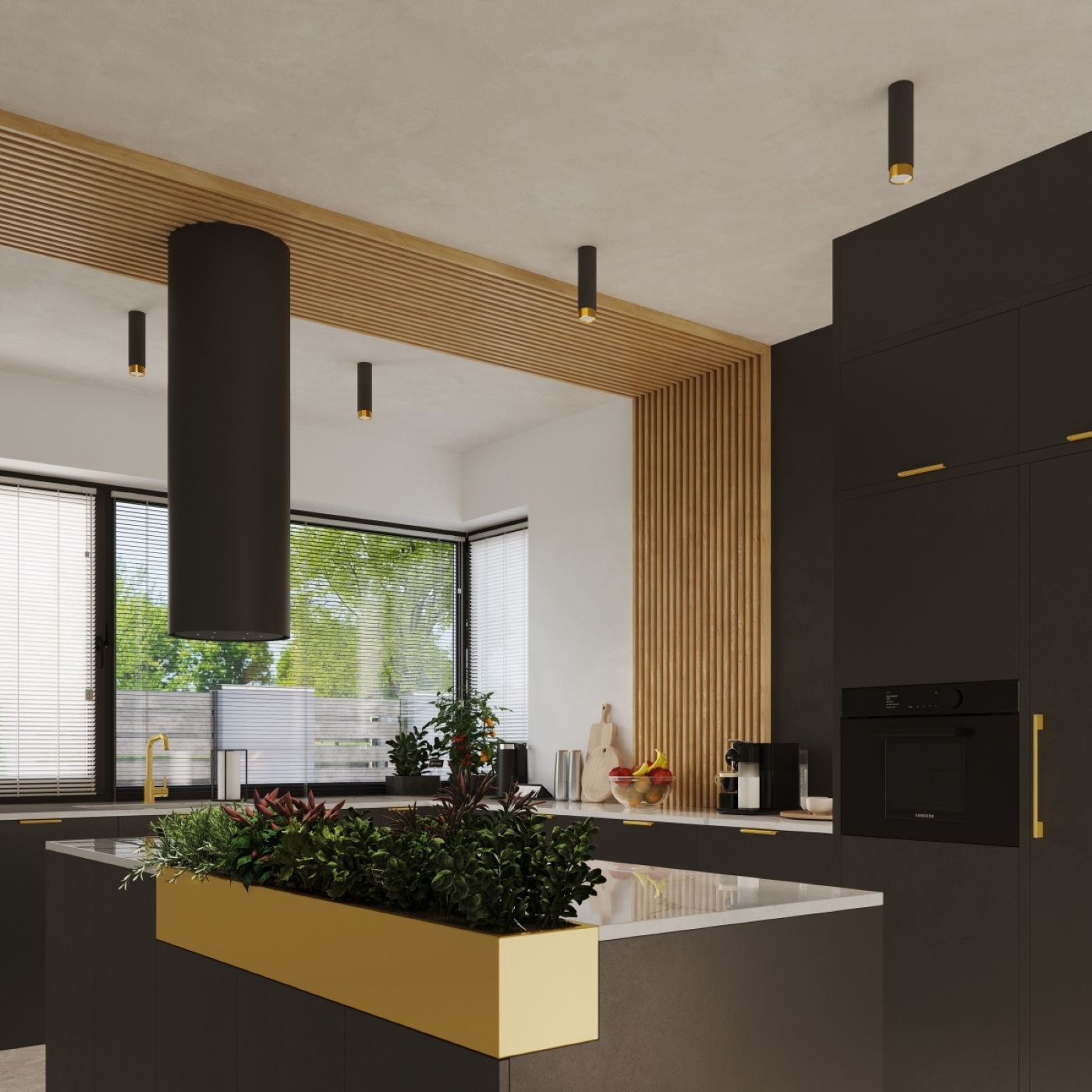 Plafon NERO 22,5 czarny/złoty - obrazek 10