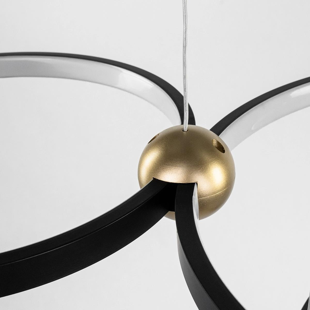 Ledowa Lampa wisząca Aurora No.3 50cm 3k czarna - obrazek 3