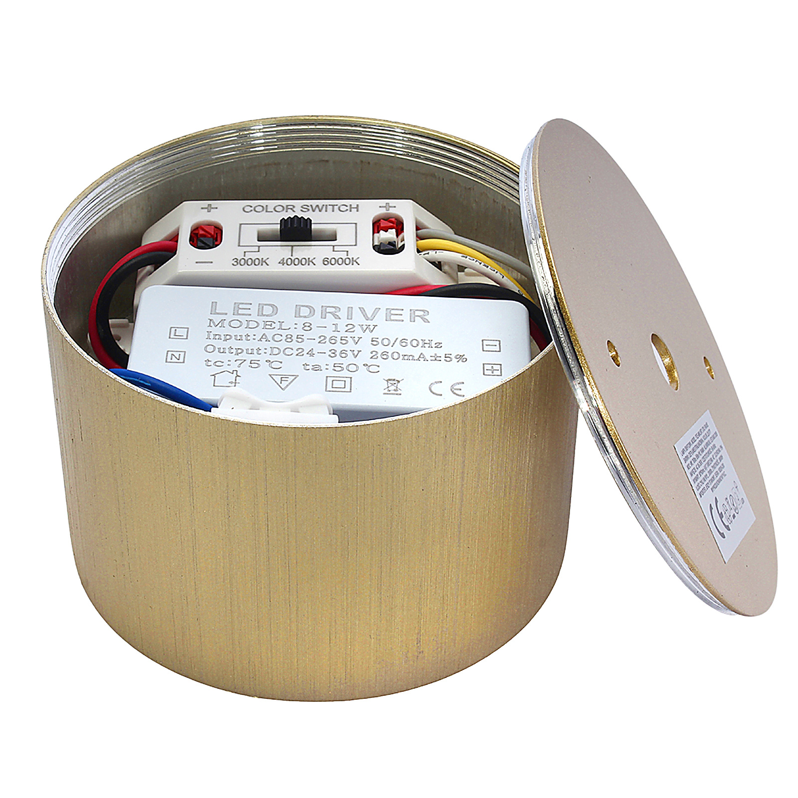 Oprawa Sufitowa LED PZE-MKL907 9W CCT 3000K-6000K Złota - obrazek 3