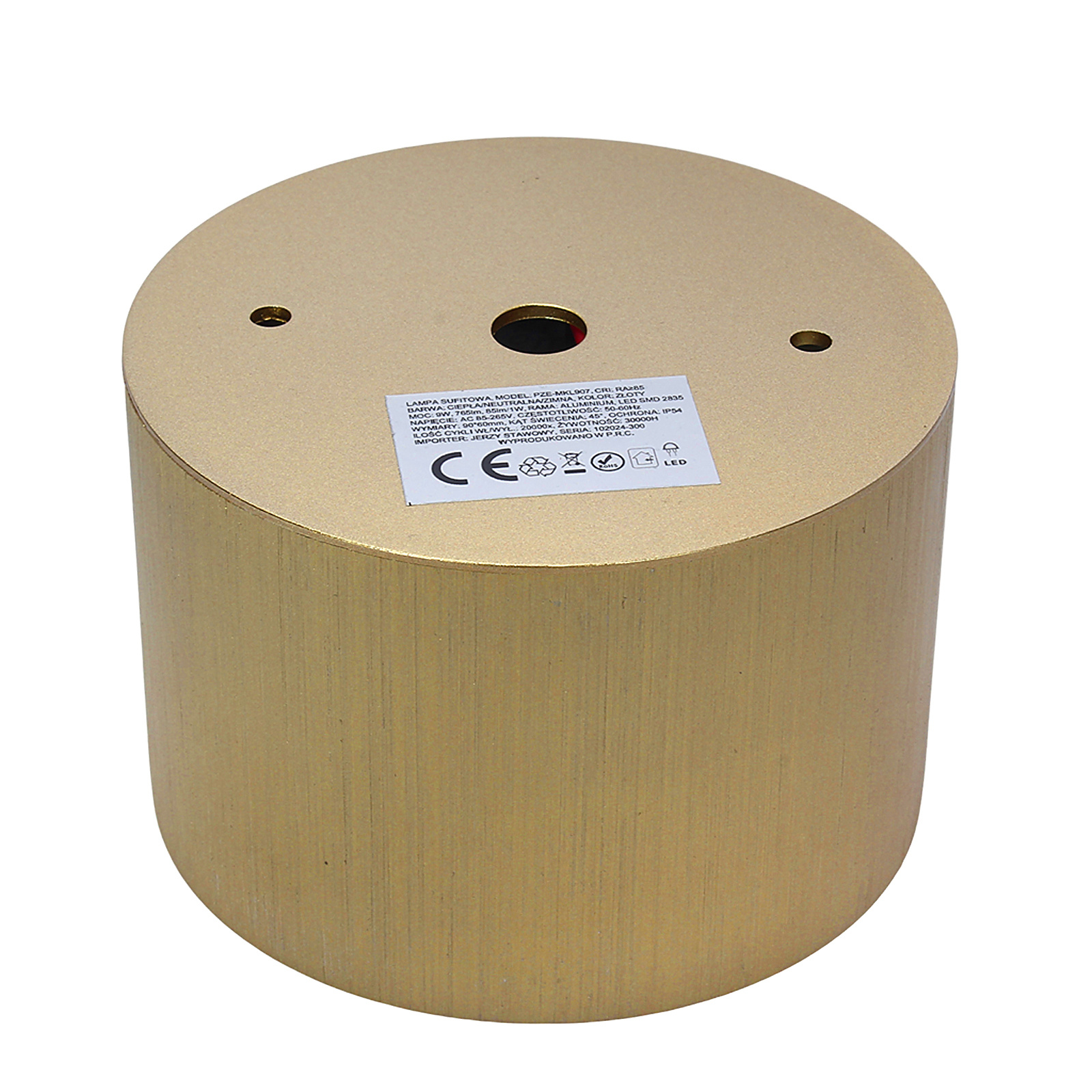 Oprawa Sufitowa LED PZE-MKL907 9W CCT 3000K-6000K Złota - obrazek 4