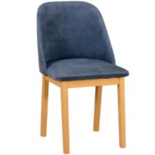 Niebieskie krzesło tapicerowane DK27 tkanina 18B