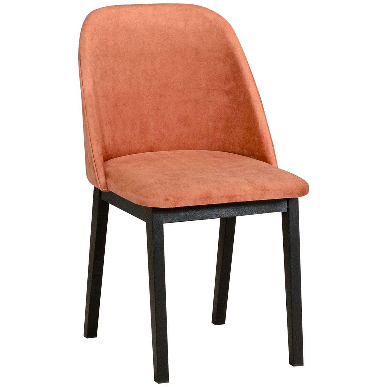 Tapicerowane krzesło DK27 z czarnymi nogami tkanina 19B