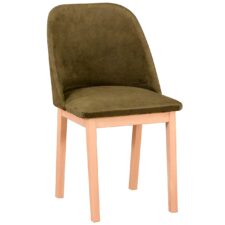 Tapicerowane krzesło DK27 zielona tkanina 17B