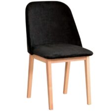 Tapicerowane krzesło DK27 czarna tkanina 29B