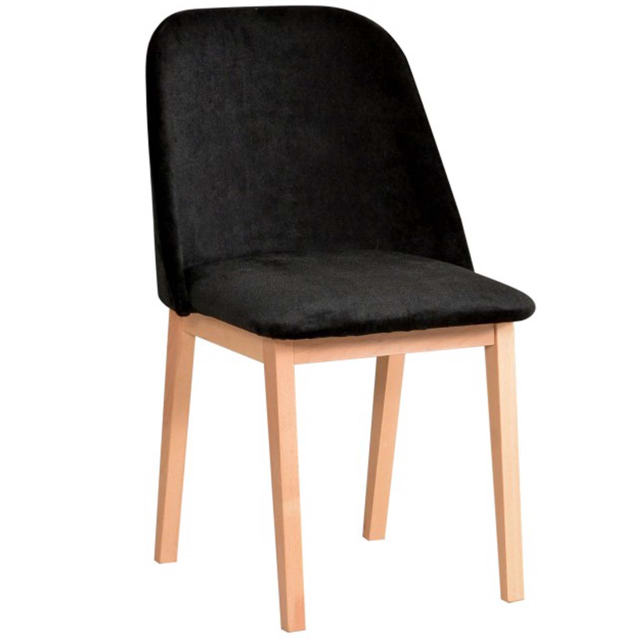 Tapicerowane krzesło DK27 czarna tkanina 29B