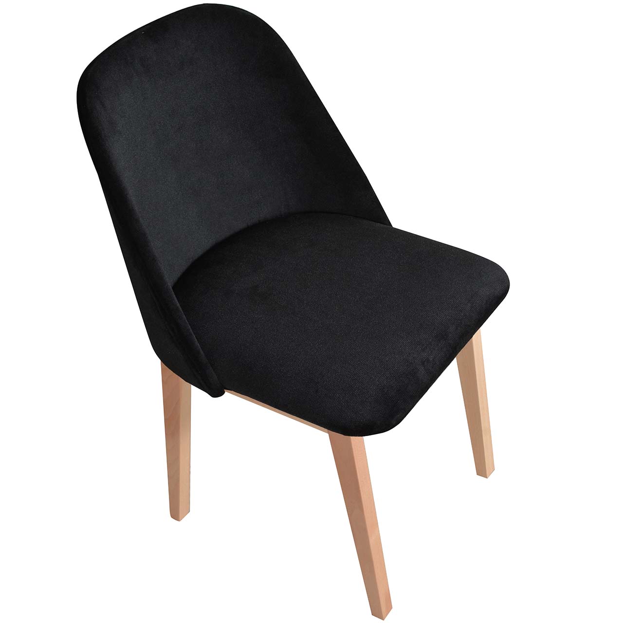 Tapicerowane krzesło DK27 czarna tkanina 29B - obrazek 3