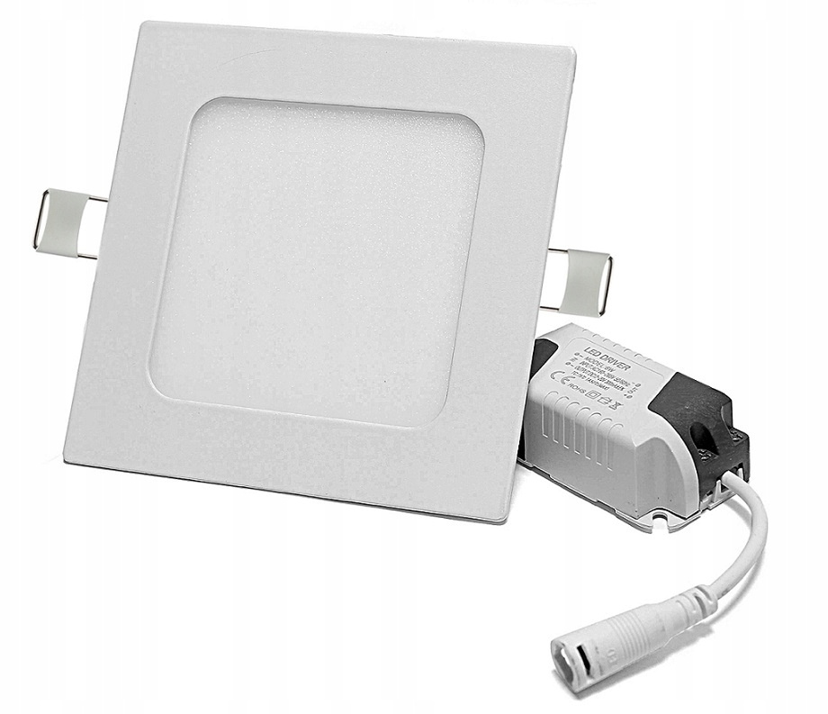 PANEL LED PODTYNKOWY PLAFON SUFITOWY KWADRAT PL-B03 6W B.CIEPŁA