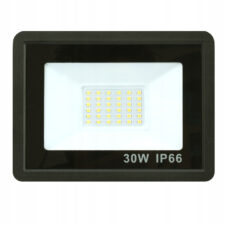 NAŚWIETLACZ HALOGEN BEZ CZUJNIKA CZARNY 30W B.ZIMNA 6000K