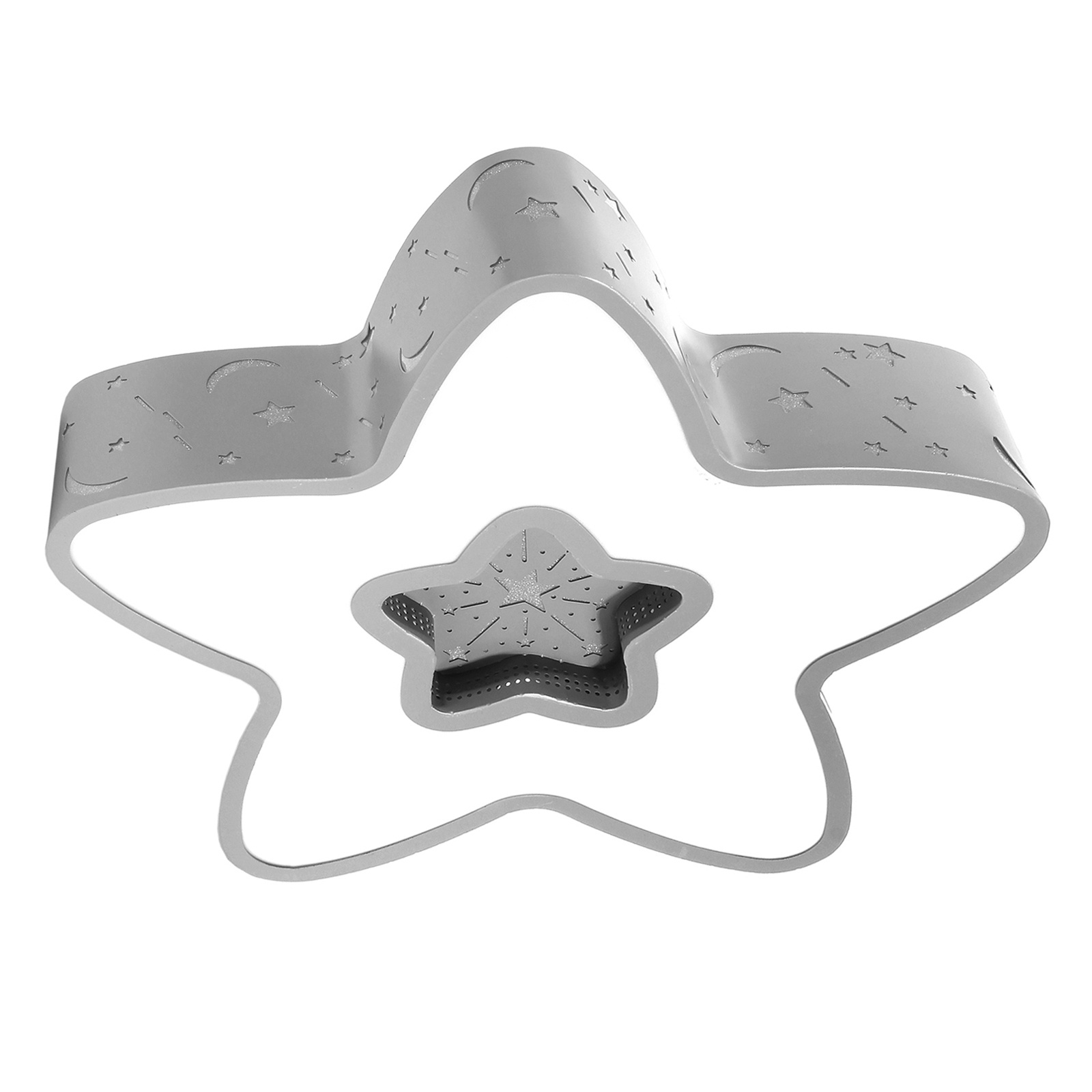 LAMPA DZIECIĘCA LED SUFIT SZARA GWIAZDKA 28W + PILOT - obrazek 3