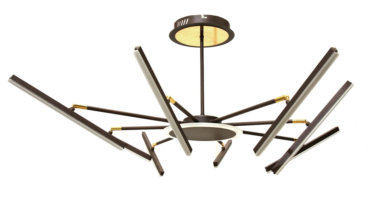LAMPA DEKORACYJNA SUFIT 38W + PILOT - BRĄZ - ZŁOTO DL-F07 FARO - obrazek 3