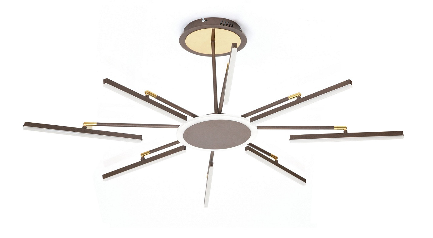 LAMPA DEKORACYJNA SUFIT 38W + PILOT - BRĄZ - ZŁOTO DL-F07 FARO - obrazek 4