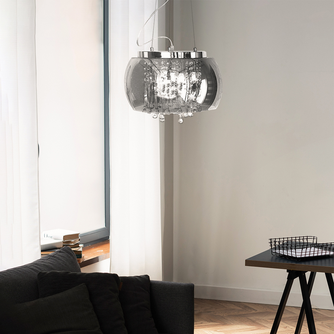 Lampa Szklana Przydymione lustro krople wody 50cm - obrazek 3