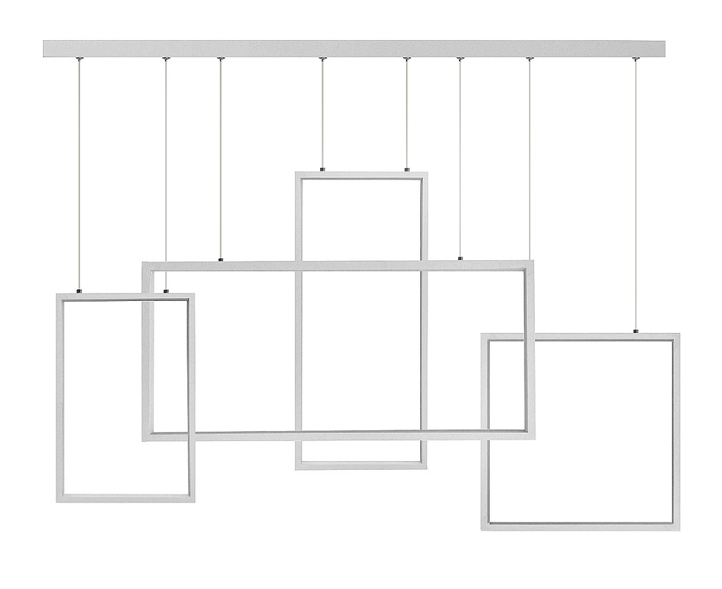 Lampa Led Wiszące Prostokąty 75W biała 4000K DL-G04 BRAGA - obrazek 3