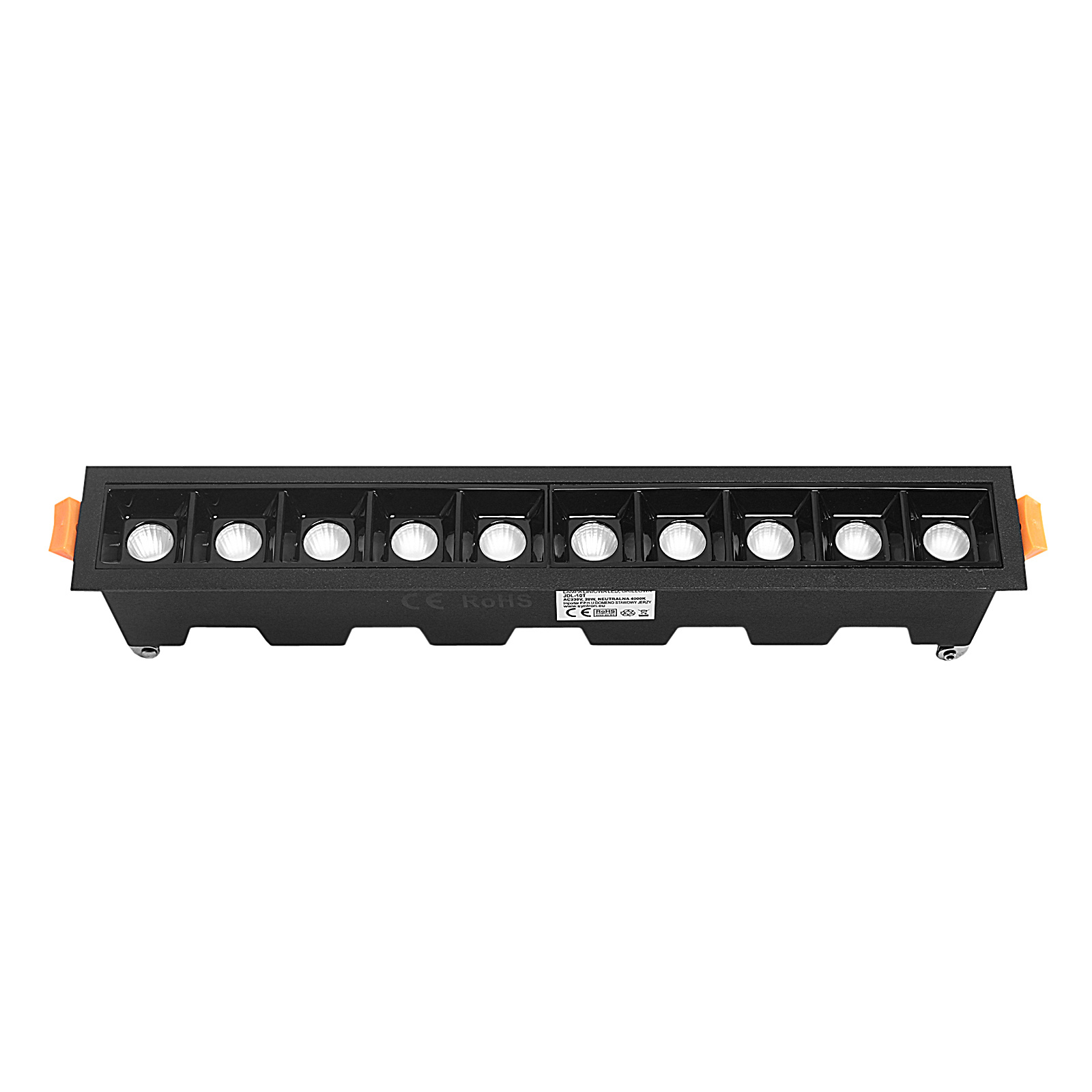 Lampa liniowa Led podtynkowa 20W 3000K czarna JDL-10T - obrazek 5