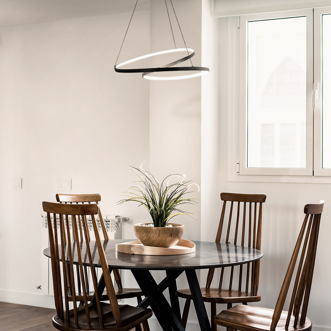 Lampa wisząca led 60w czarna DL-J06 + Pilot MONA - obrazek 3