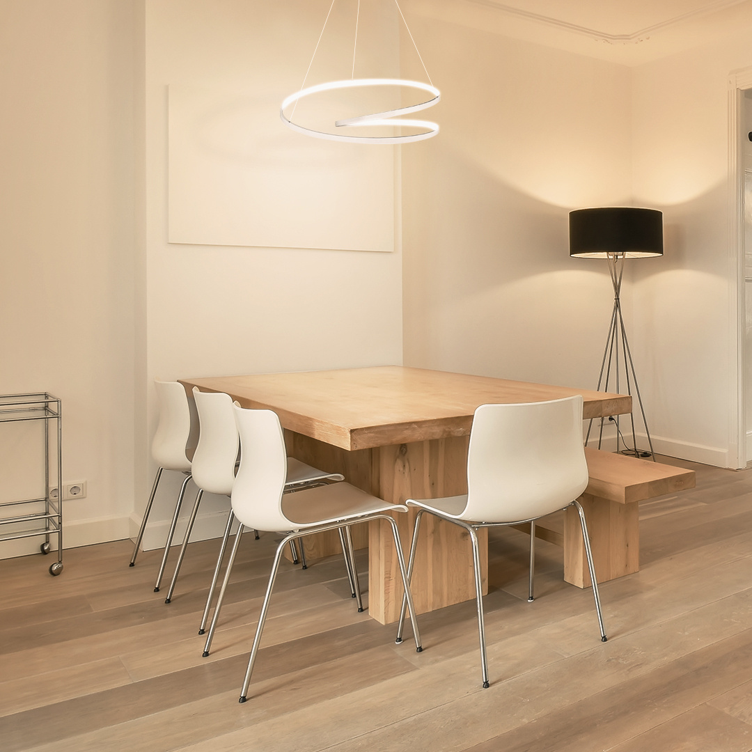 Lampa wisząca led 60w biała DL-J06 + Pilot MONA - obrazek 3