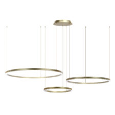 Złota Lampa wisząca okręgi 116W złota AZ134 MONZA