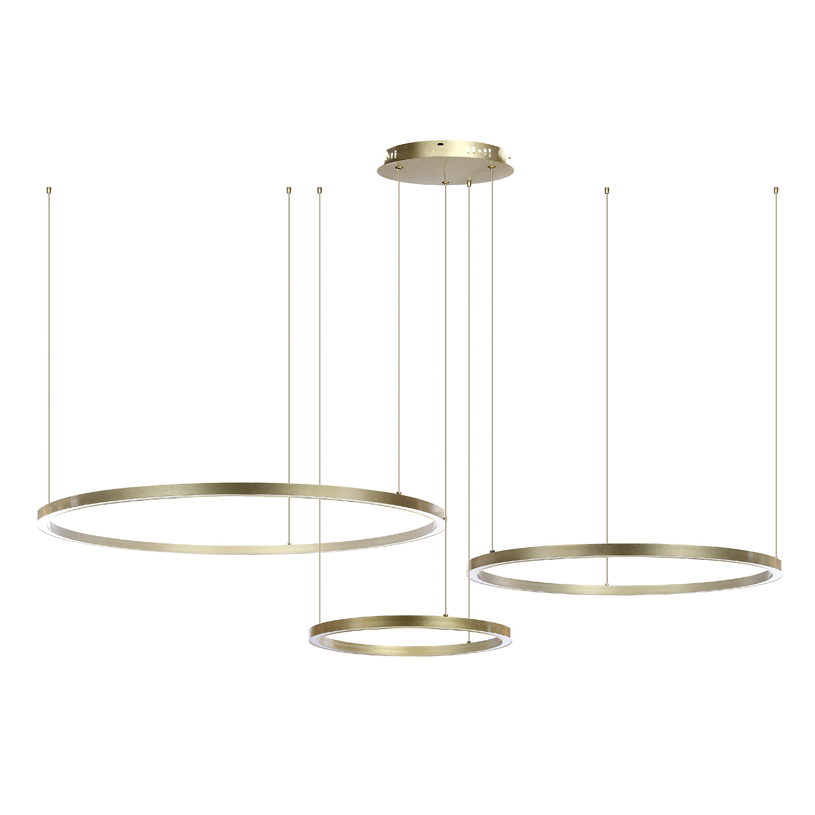 Złota Lampa wisząca okręgi 116W złota AZ134 MONZA