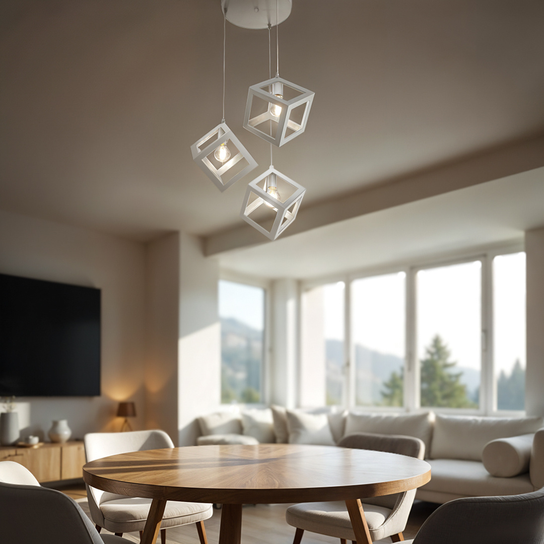 Lampa Loft Sweden okrągła PZE-609 Biała - obrazek 4