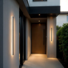 Zewnętrzny Kinkiet Elewacyjny LED 120cm UNO-BH-022 22W 3000K Czarny IP54 LUNGO
